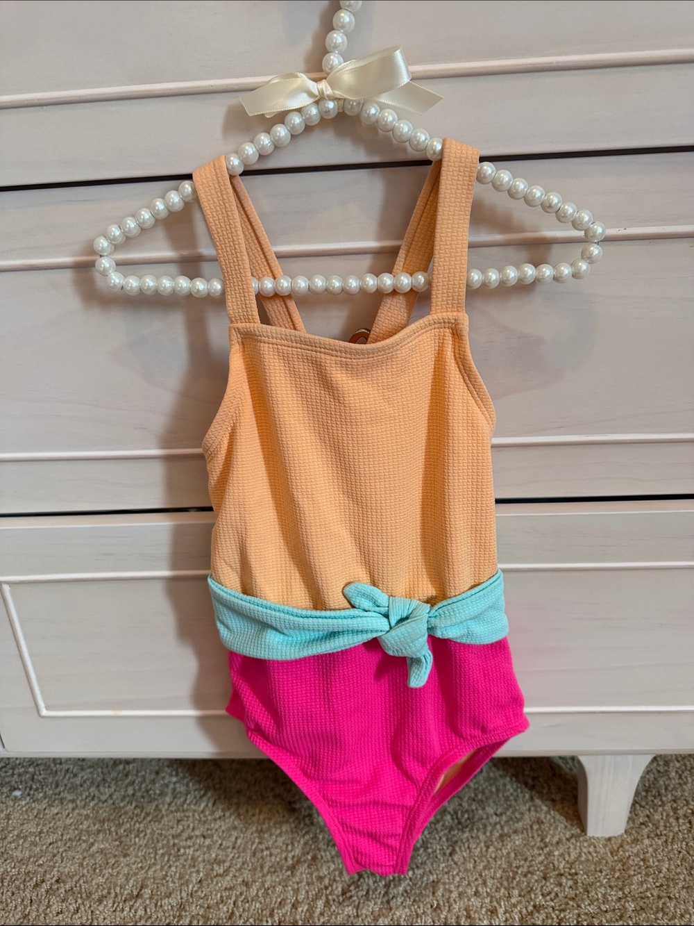 wonder nation Peach, Teal & Pink One-Piece Swimsuit